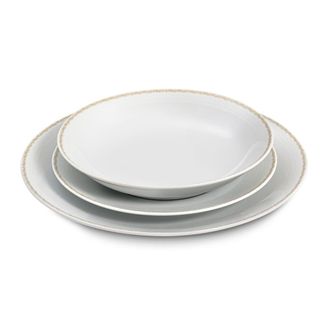 Medard De Noblat Vajilla de 18 piezas Porcelena Blanco/Oro