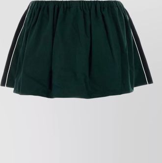 Miu Miu cotton mini skirt contrast side panels