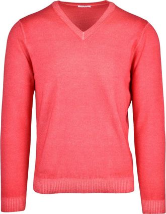 Malo Old Rose Virgin Wool Crewneck Sweater