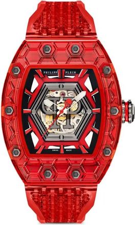 Philipp Plein Crypto King Hexagon Red Phantom 55mm - Rosso