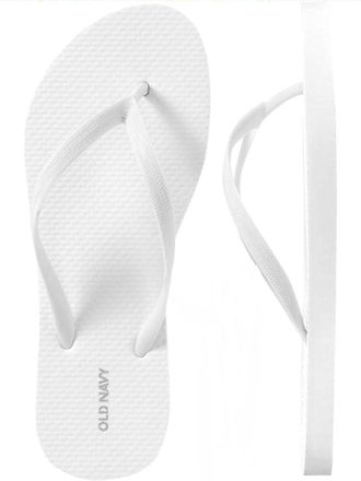 Old Navy Women Beach Summer Casual Flip Flop Sandals, White, 9 UK