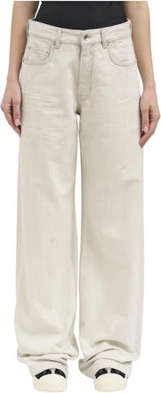 Rick Owens Wide Jeans, female, Beige, Size: W27 Geth Jeans
