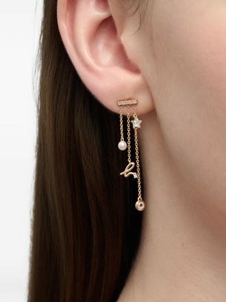 agn&egrave;s b. Christmas Canopy Starlight dangle earrings - women - silver/Metal - One Size - Gold
