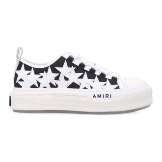 Amiri Sneakers, female, White, Size: 6 US Black White Stars Court Sneakers