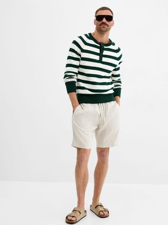 Rodd & Gunn Mens 100% linen elastic-waist Bermuda Shorts