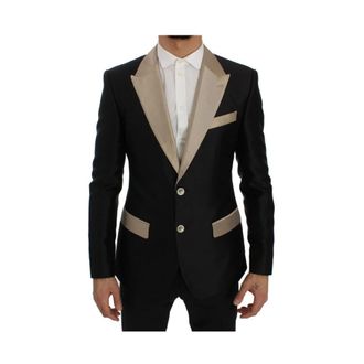 Dolce & Gabbana Heren, Jassen, Zwart, Maat: XS Zijde