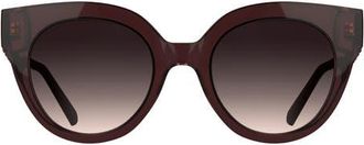 Kendra Scott Dira 51mm Gradient Tea Cup Sunglasses in Wine at Nordstrom