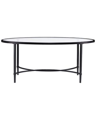 SEI Furniture Quinton Metal & Glass Oval Cocktail Table