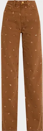 Ulla Johnson The Willow Embellished Flare Jeans