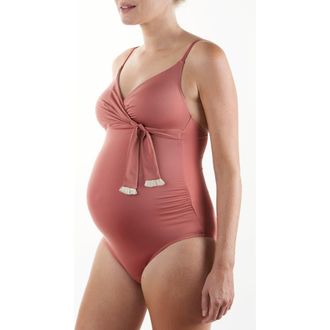 Cache Coeur Maternity swimsuit Manitoba in Pink at Nordstrom, Size Xx-Large