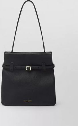 Manu Atelier bag textured finish shoulder strap design