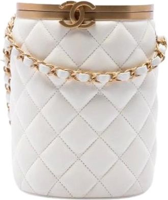 Chanel Bolso Cruzado Pre-owned Acolchado de Piel de Cordero - Pre-owned - Mujer - Blanco - ONE SIZE