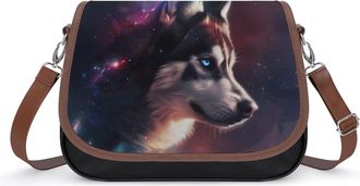 Generic Galaxy Husky Dog Fashion Womens Crossbody Bags Novelty Handbag Shoulder Bag Purse