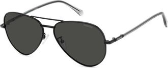 Polaroid Sunglasses, male, Black, 59 MM, 4186/G/S/X Pilot Sunglasses
