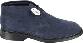 Hogan H576 Clark Suede Lace-Up Ankle Boot