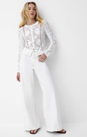 Free People Womens Libre stretch denim retro wide-leg jean