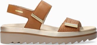 Mephisto Womens Dominica Platform Sandal In Brandy Niobel / Silk