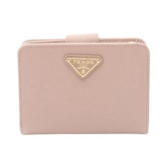 Prada Pre-owned Wallets, female, Pink, Size: ONE SIZE Pre-owned Saffiano Triang wallet
