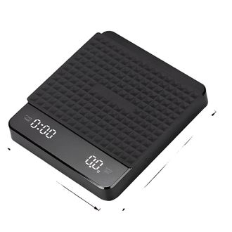 OEM Balanza Electr&oacute;nica Para Caf&eacute;, Pantalla Led, Funci&oacute;n De Temporizador, Color Negro Con Almohadilla, 3 Kg 0,1 G/a