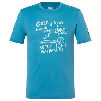 super.natural Cote DAzur Tee Merinoshirt f&uuml;r Herren | blau