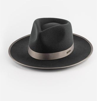 Gigi Pip Monroe Rancher Wool Fedora Hat in Dark Grey at Nordstrom, Size Small/medium