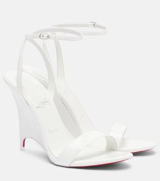 Christian Louboutin Sandalias con cu&ntilde;a Miss Z de charol