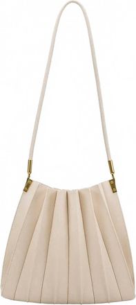 Melie Bianco Womens Pleated Vegan Leather Shoulder Bag In Carrie