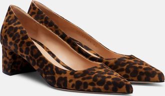 Gianvito Rossi Piper 45 leopard-print suede pumps