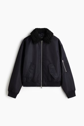 H&M Pilotenjacke aus Nylon in Loose Fit - Dunkelblau