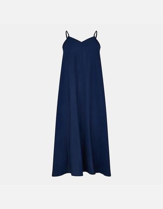 Vero Moda Womens Josie Spaghetti Strap Midi Slip Dress - Navy - Size: 10