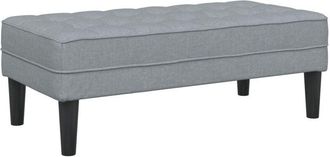 vidaXL Vidaxl - Bench Light grey 113 x 57 x 39 cm Fabric