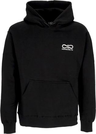 PROPAGANDA Zwarte Novanta Hoodie met Kangoeroezak - Heren - Hoodies - Zwart - XL - Katoen - Hoodies & sweatvesten