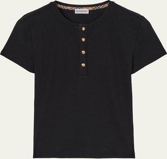 Burberry Cotton Rib Knit T-Shirt