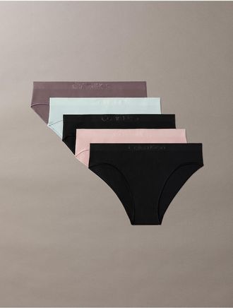 Calvin Klein Womens Bonded Flex Seamless 5-Pack Bikini - Multi - XL
