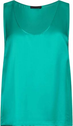 Liu Jo scoop-neck sleeveless top - women - Viscose - 38 - Blue