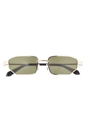 Off-white 53mm Loa Geometric Sunglasses in Gold Green at Nordstrom Rack