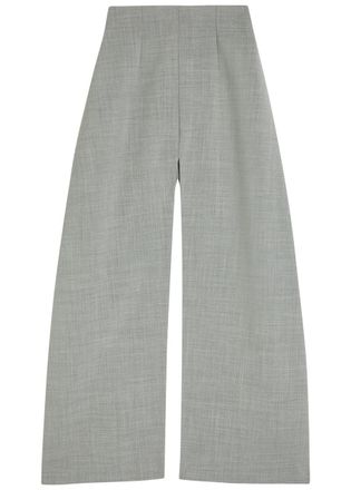 A.W.A.K.E Mode Trousers-effect Woven Maxi Skirt - Grey - 34 (UK6 / XS)