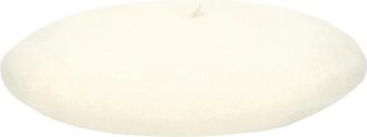 Borsalino Wollen Baret met Gouden Logo - unisex - Hoeden - Wit - ONE Size - Wol - Accessoires