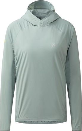 Hagl&ouml;fs L.I.M Sunpack Hoodie Windjacke f&uuml;r Damen | grau/t&uuml;rkis