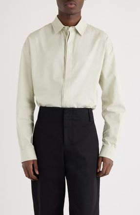 Jacquemus La Chemise Simon Button-Up Shirt in Light Green at Nordstrom, Size 40 Us