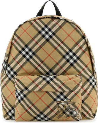 Burberry Geborduurde Fabric Check Rugzak - Heren - Rugzakken - Veelkleurig - ONE Size - Polyester - Tassen
