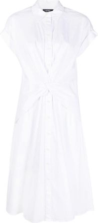 Lauren Ralph Lauren short-sleeve shirt dress - women - Nylon/Elastane/Cotton/Cotton - 8 - White