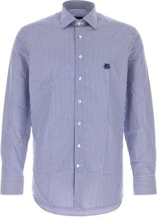 Etro Blue Regular Stripes Shirt