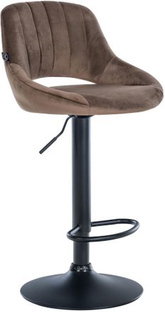 Clp Clp - Taburete De Bar Milet Con Funda De Terciopelo Marr&oacute;n Negro