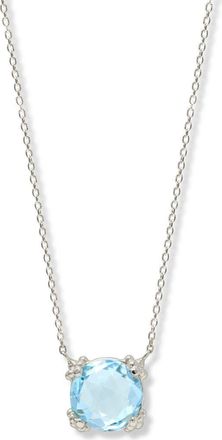 Anzie Dew Drop Cluster Topaz Pendant Necklace in Blue Topaz at Nordstrom, Size 17 In