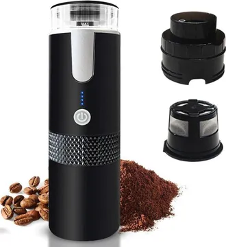 No Brand Cafetera El&eacute;ctrica Port&aacute;til Tipo Espresso, Mini Cafetera Individual De 177 Ml (6 Onzas), Con Dep&oacute;sito Para Caf&eacute; Molido Y C&aacute;psulas, Ideal Para Acampar,
