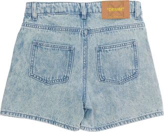 Off-white Girls Cotton Shorts Light Blue