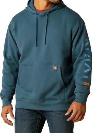 Ariat Rebar Graphic Hoodie In Stargazer Blue