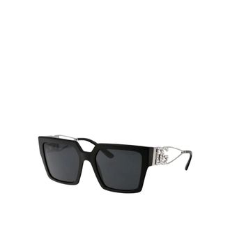 Dolce & Gabbana Sunglasses, female, Black, Size: ONE SIZE Crystal Embellished Sunglasses