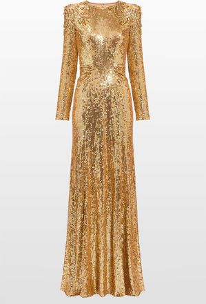 Jenny Packham Dulcet Sequin-Embellished Dress in Caramel at Nordstrom, Size 20 Uk